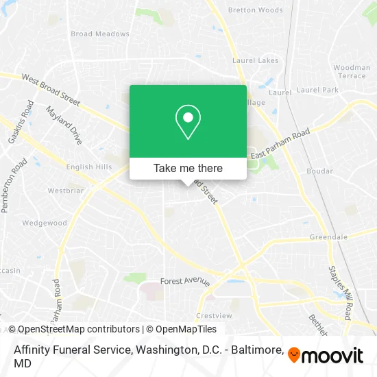 Affinity Funeral Service map