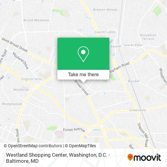 Westland Shopping Center map
