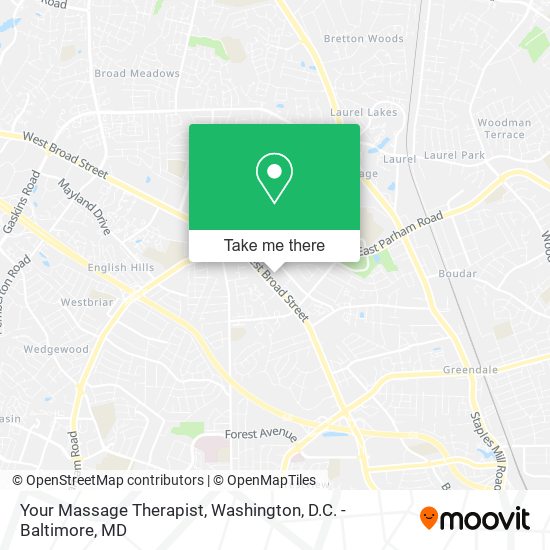 Your Massage Therapist map
