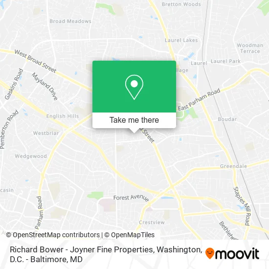 Richard Bower - Joyner Fine Properties map