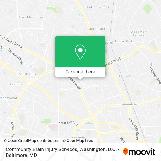 Community Brain Injury Services map