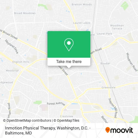 Inmotion Physical Therapy map