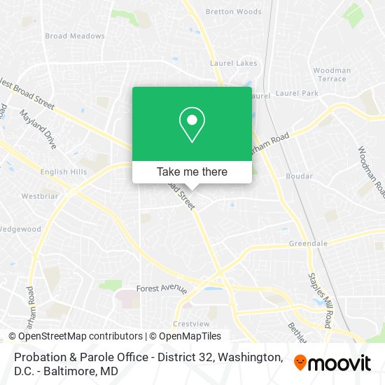Mapa de Probation & Parole Office - District 32