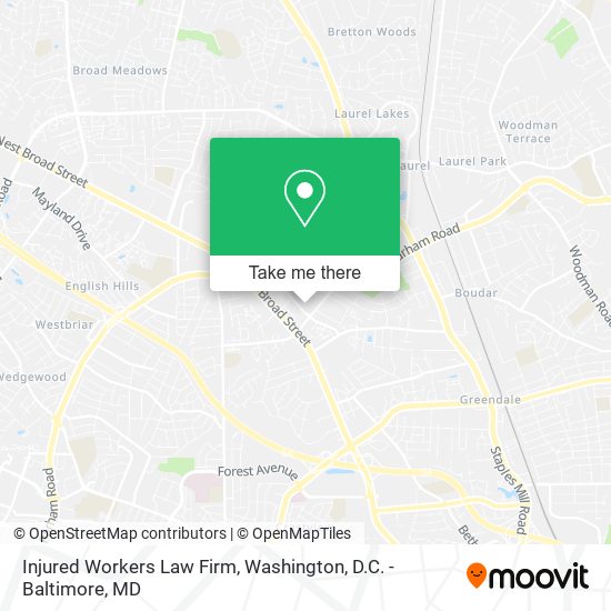Injured Workers Law Firm map
