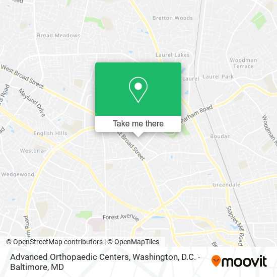 Advanced Orthopaedic Centers map