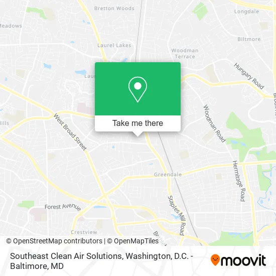 Southeast Clean Air Solutions map