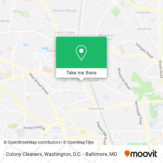 Colony Cleaners map