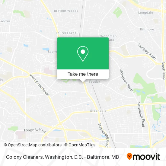 Colony Cleaners map