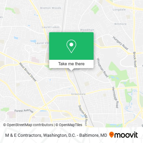 M & E Contractors map