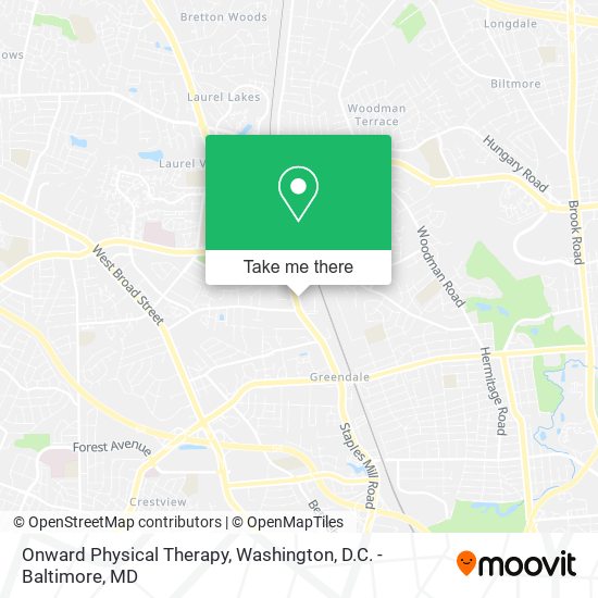 Mapa de Onward Physical Therapy