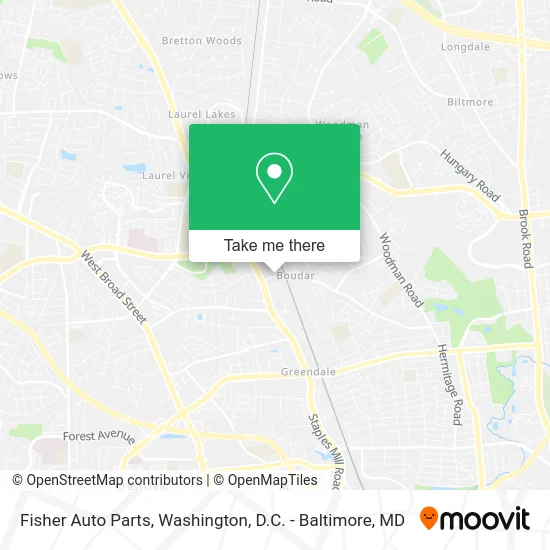 Fisher Auto Parts map