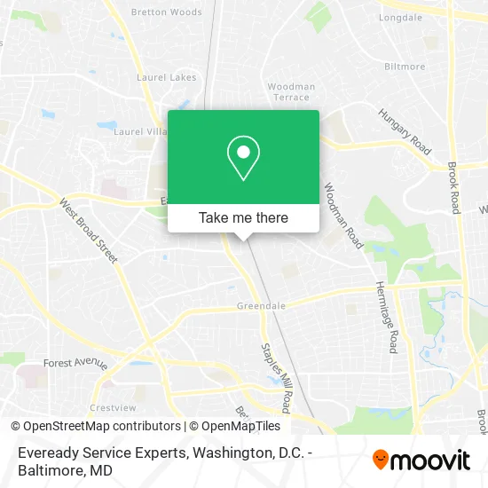 Eveready Service Experts map