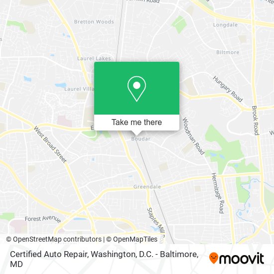 Mapa de Certified Auto Repair