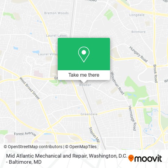 Mid Atlantic Mechanical and Repair map