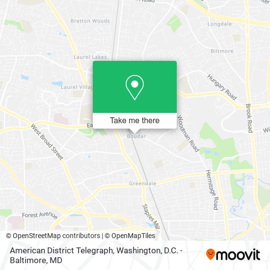 American District Telegraph map