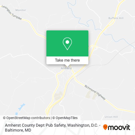 Amherst County Dept Pub Safety map