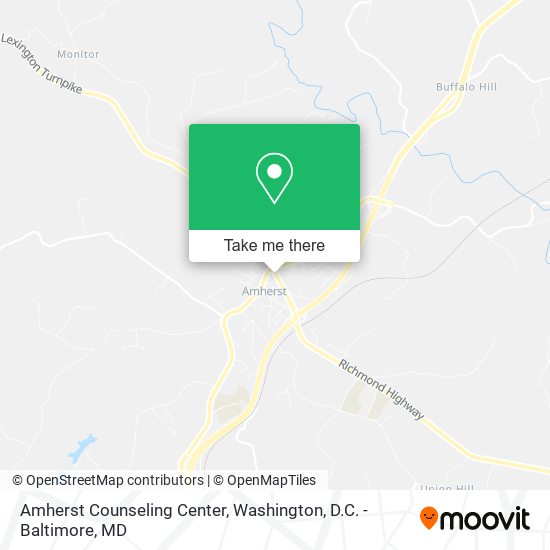 Amherst Counseling Center map