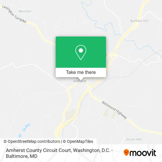Amherst County Circuit Court map