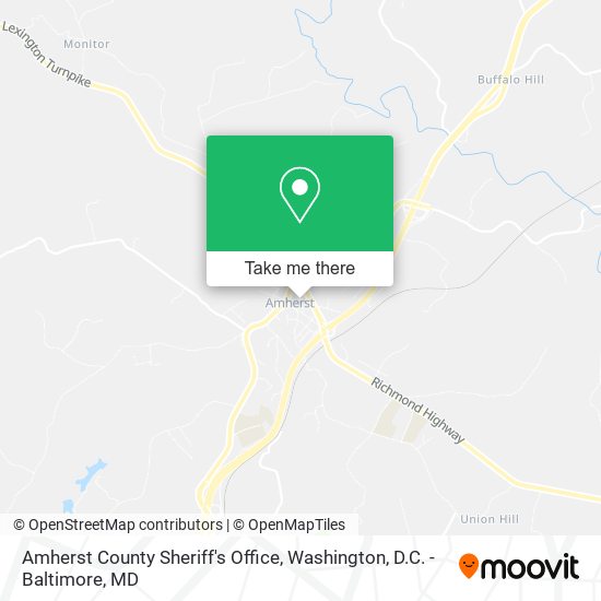 Mapa de Amherst County Sheriff's Office