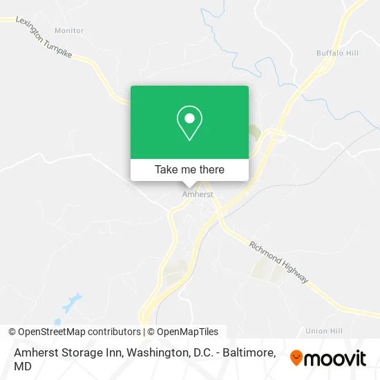 Amherst Storage Inn map