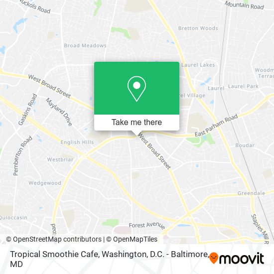 Tropical Smoothie Cafe map