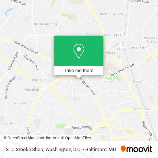 STC Smoke Shop map