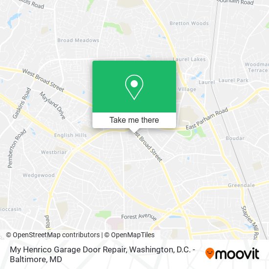 My Henrico Garage Door Repair map