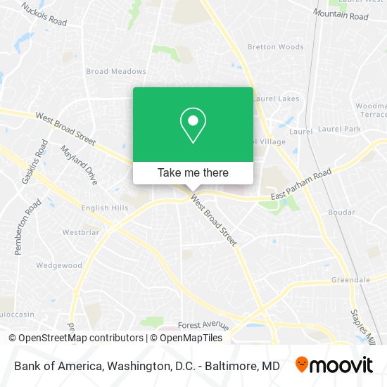 Bank of America map