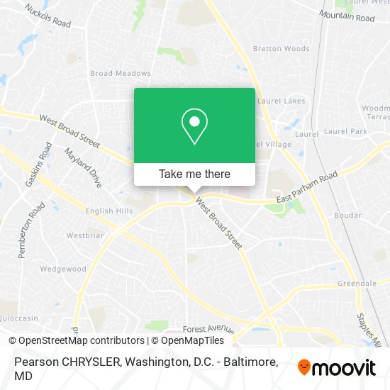 Pearson CHRYSLER map