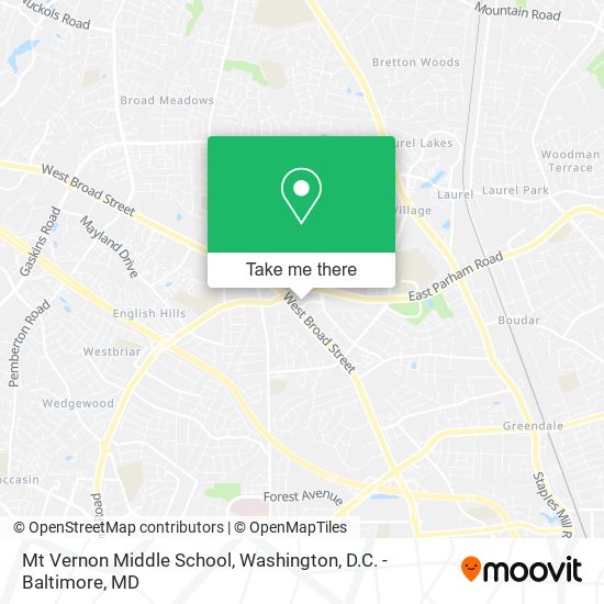 Mt Vernon Middle School map