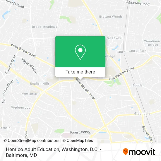 Henrico Adult Education map
