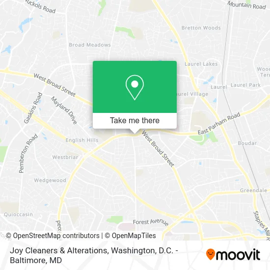 Joy Cleaners & Alterations map