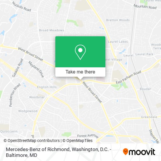 Mapa de Mercedes-Benz of Richmond