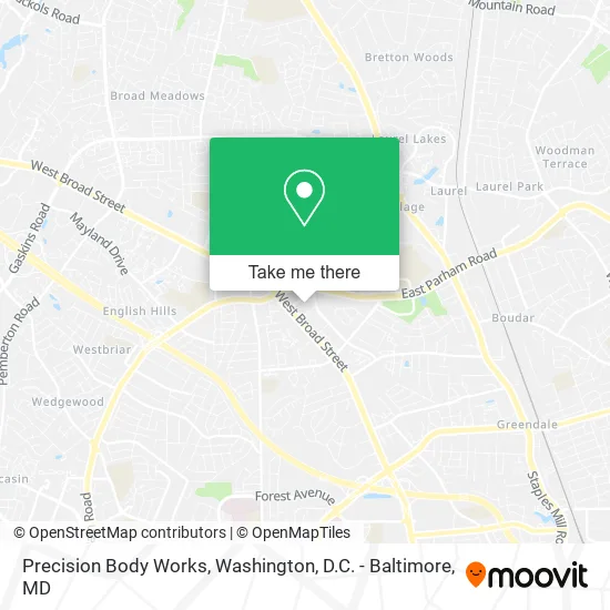Precision Body Works map