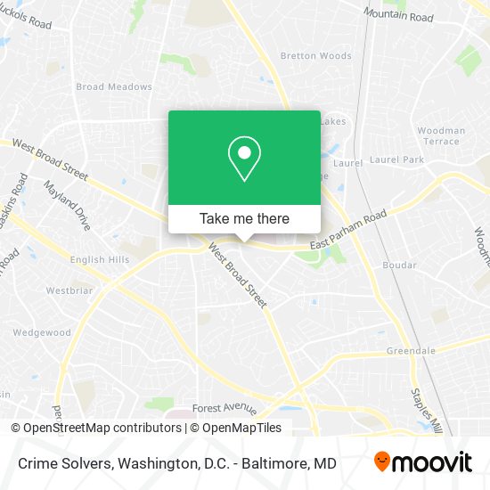 Crime Solvers map