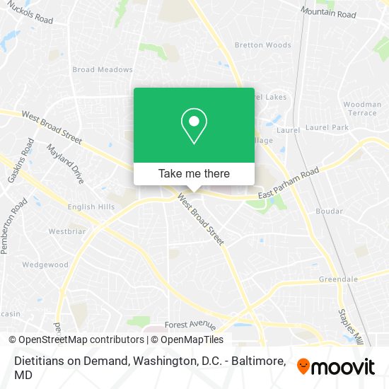Dietitians on Demand map