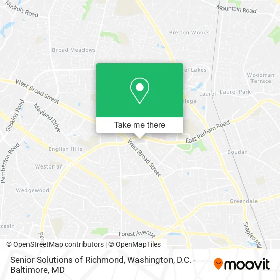 Senior Solutions of Richmond map