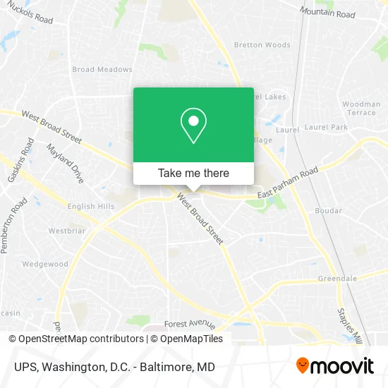 UPS map