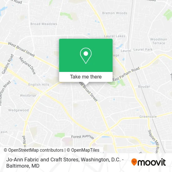 Jo-Ann Fabric and Craft Stores map