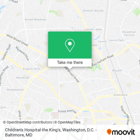 Children's Hospital-the King's map