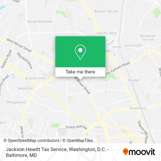 Jackson Hewitt Tax Service map