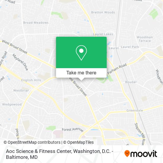 Aoc Science & Fitness Center map