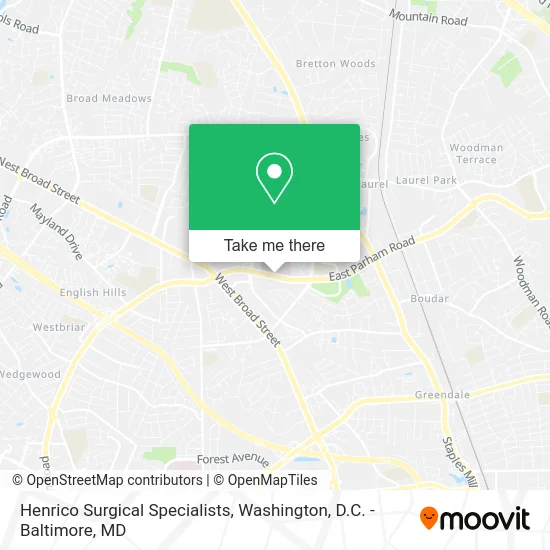 Henrico Surgical Specialists map