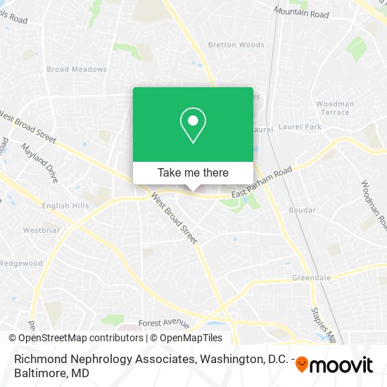 Richmond Nephrology Associates map