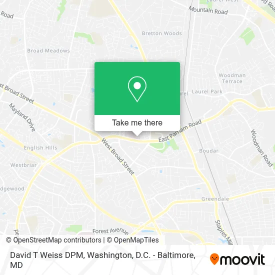 David T Weiss DPM map