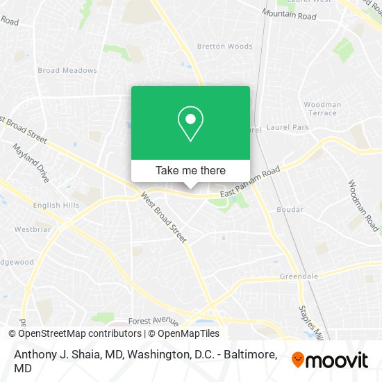Mapa de Anthony J. Shaia, MD