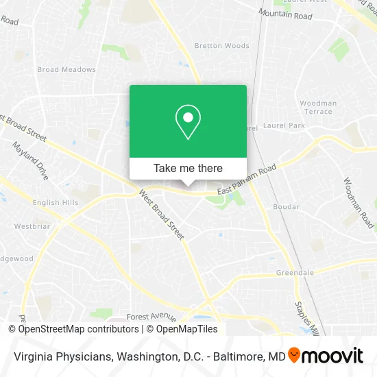 Virginia Physicians map