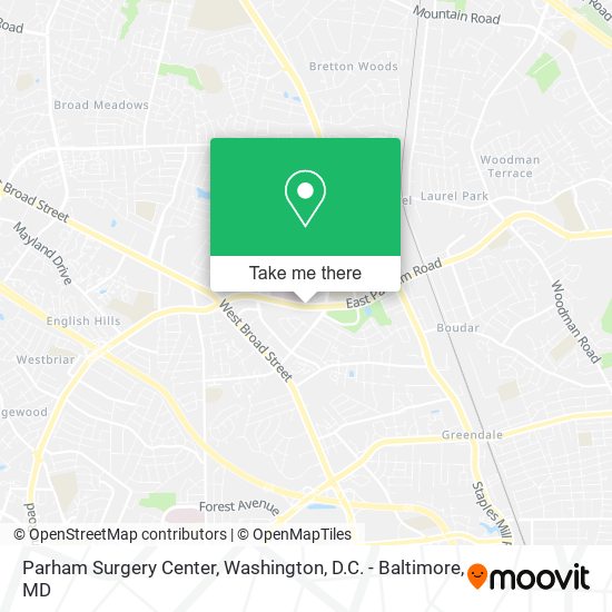 Mapa de Parham Surgery Center