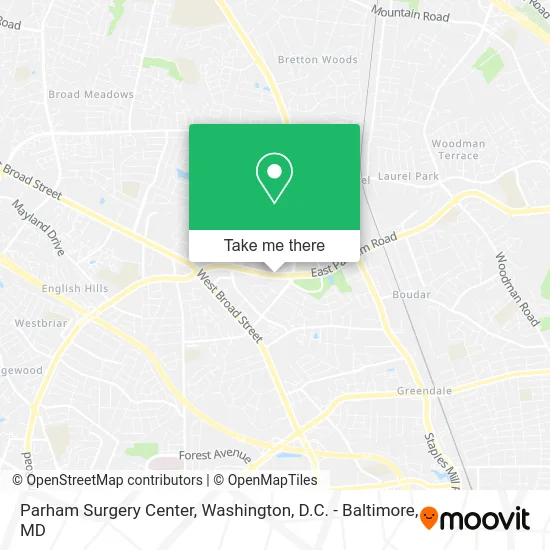 Parham Surgery Center map
