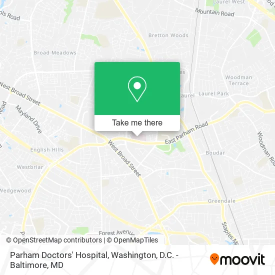 Parham Doctors' Hospital map